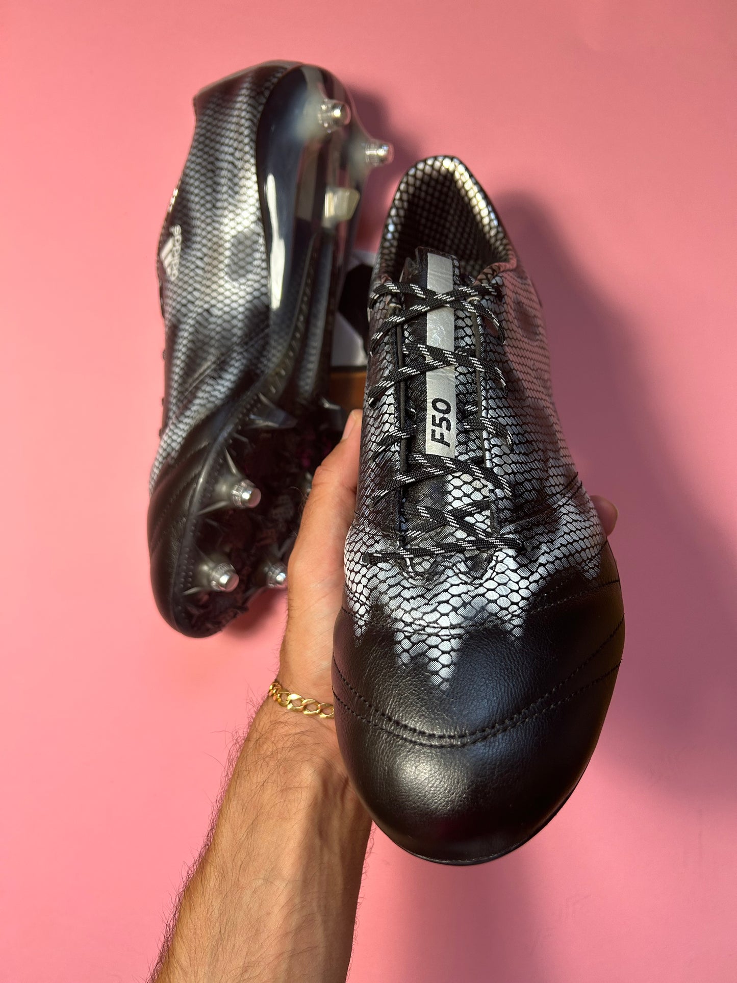 Adidas f50 adizero leather sg black